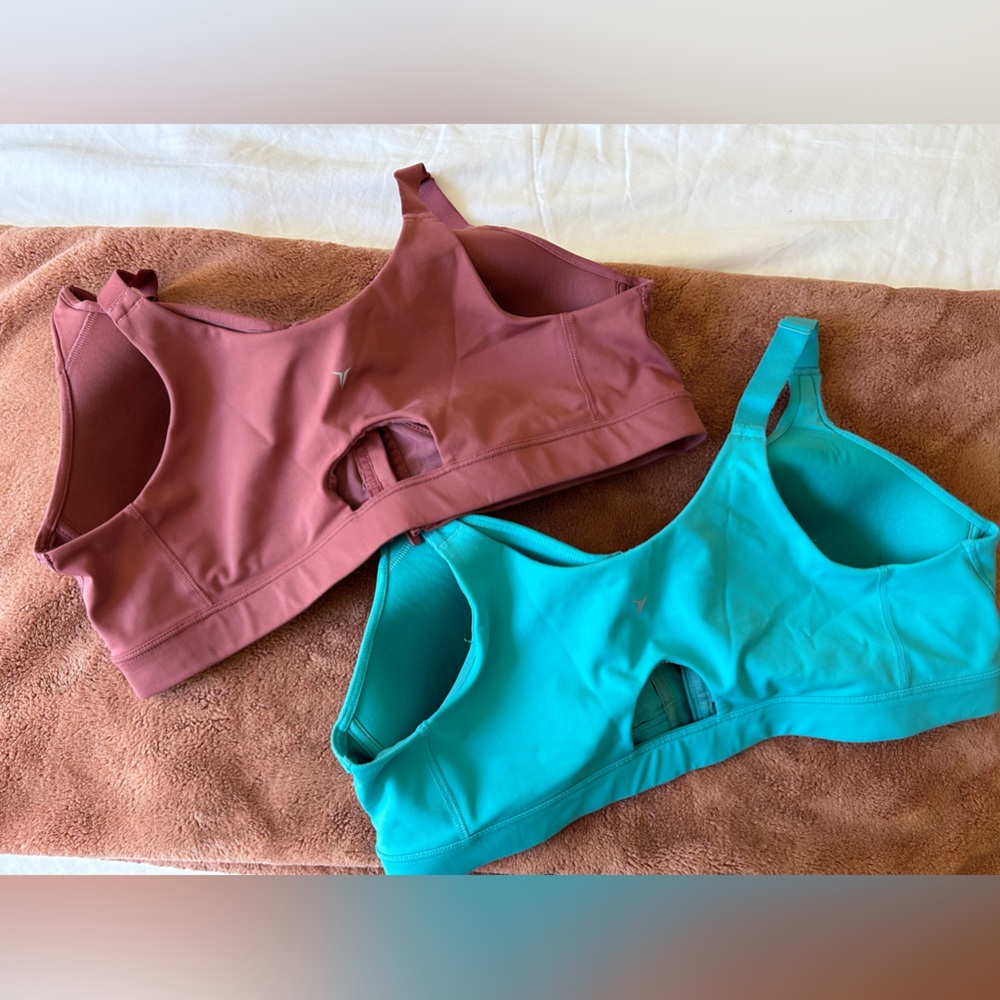 Front Zip Teal, Mauve,Teracotta, Orange Wireless Comfort/Sports Bras 38B M-L - Picture 2 of 3